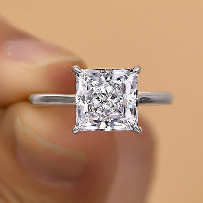 3Ct Princess Cut Engagement Ring 925 Silver White Gold