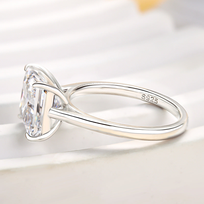 3Ct Princess Cut Engagement Ring 925 Silver White Gold