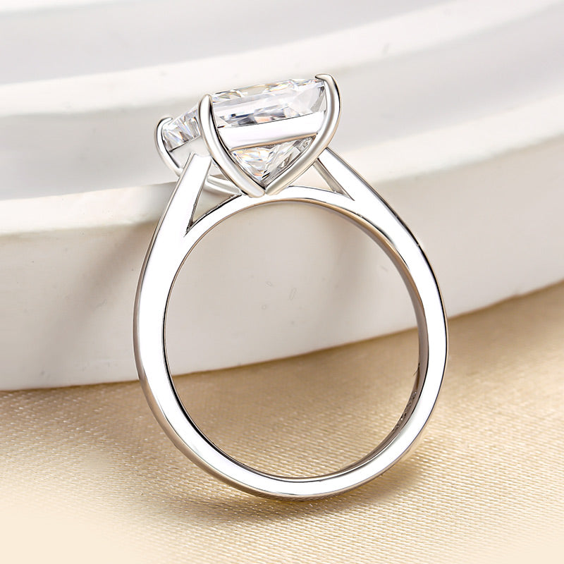 3Ct Princess Cut Engagement Ring 925 Silver White Gold