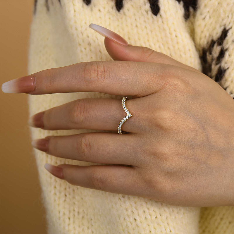0.5Ct Round Simulated Diamond Tri-Color Gold Ring