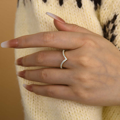 0.5Ct Round Simulated Diamond Tri-Color Gold Ring