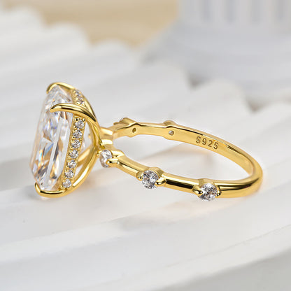 5.0 Carat Radiant Cut Crushed Ice Diamond Ring