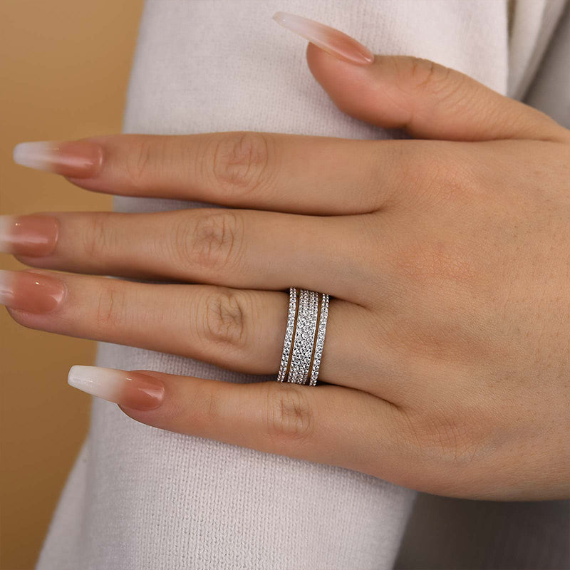 2.0ct Round Cut Simulated Diamond Wedding Band – White Gold Plated
