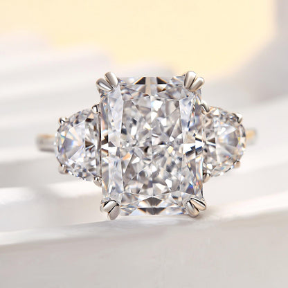5 Carat Radiant Cut Three Stone Engagement Ring