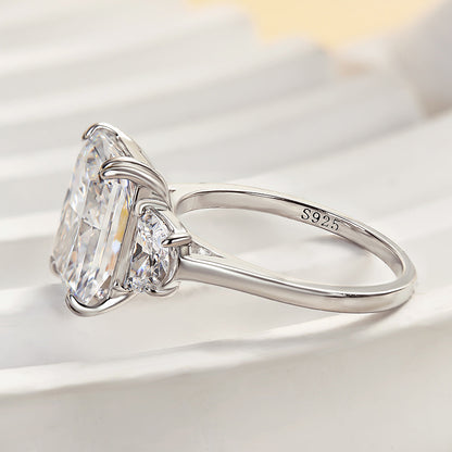 5 Carat Radiant Cut Three Stone Engagement Ring