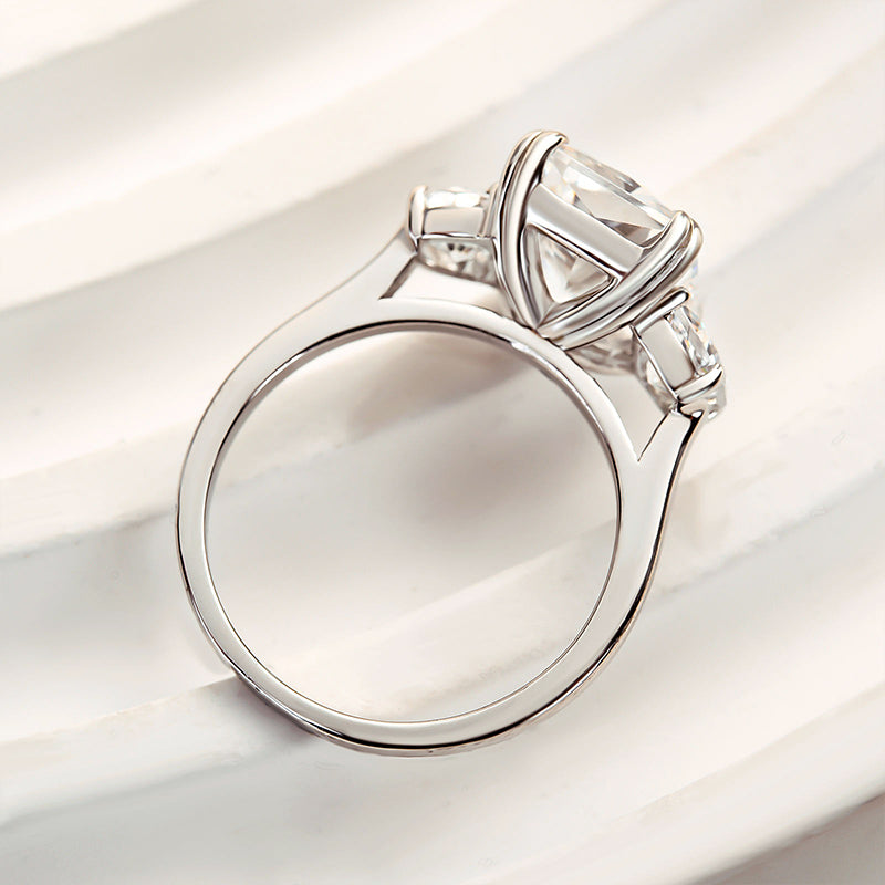 5 Carat Radiant Cut Three Stone Engagement Ring