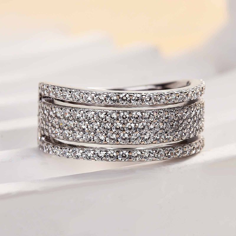 2.0ct Round Cut Simulated Diamond Wedding Band – White Gold Plated