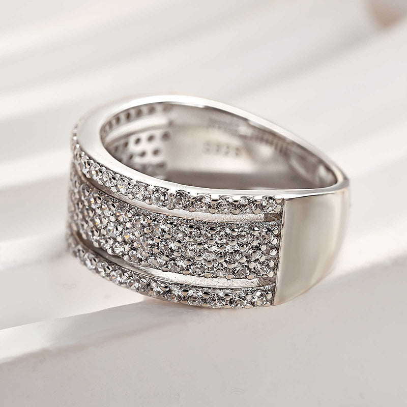 2.0ct Round Cut Simulated Diamond Wedding Band – White Gold Plated