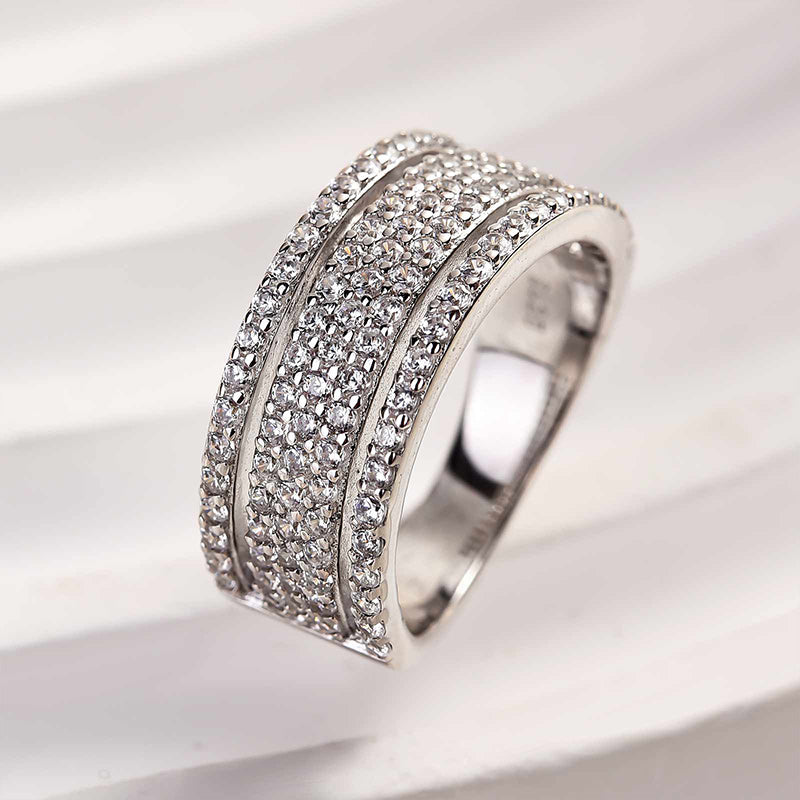2.0ct Round Cut Simulated Diamond Wedding Band – White Gold Plated