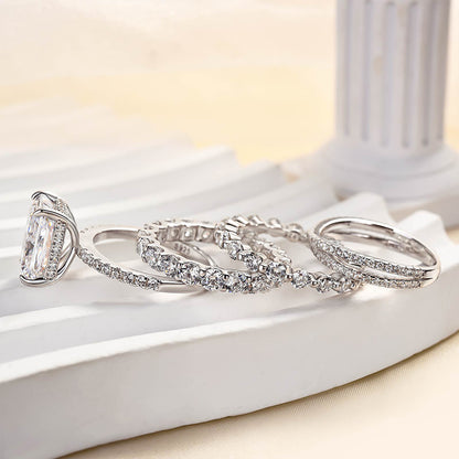 4.5CT Radiant Cut Diamond with 4.8CT Band Ring