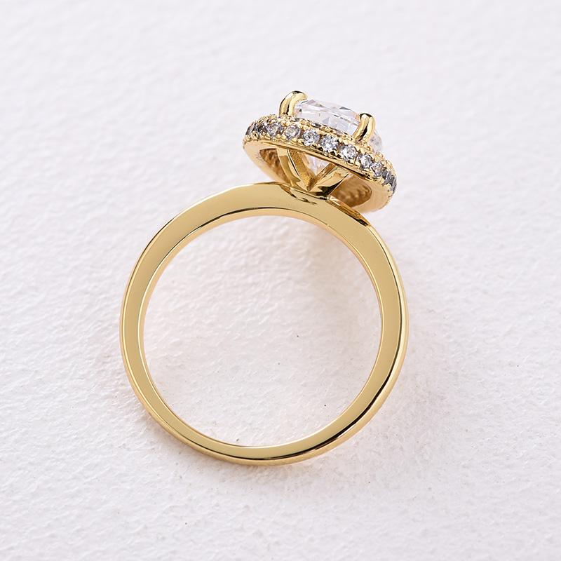 2.5Ct Pear Cut White Sapphire Ring 925 Silver