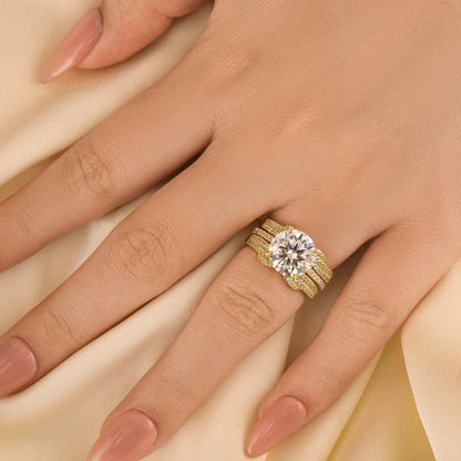 Classic 4.0Ct Round Bridal Set | Nesting Jacket Design