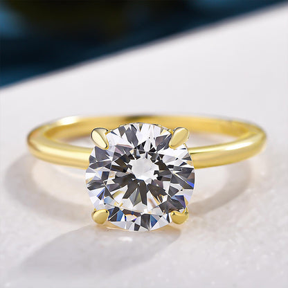 2 Carat Round Cut Solitaire Engagement Ring Sterling Silver