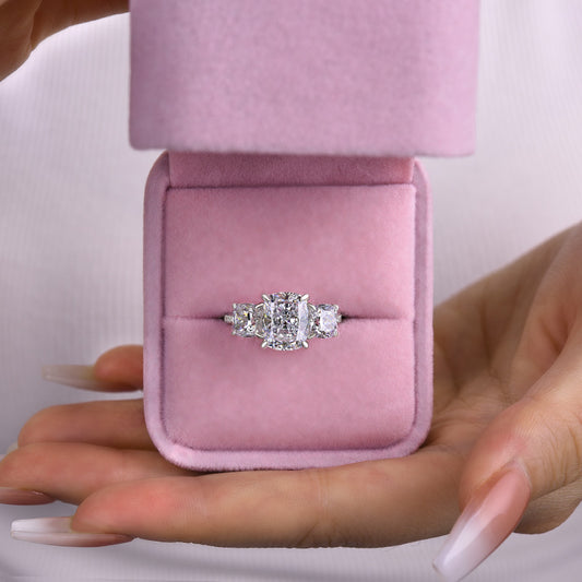 3.5Ct Cushion Cut Diamond Ring 925 Silver White Gold