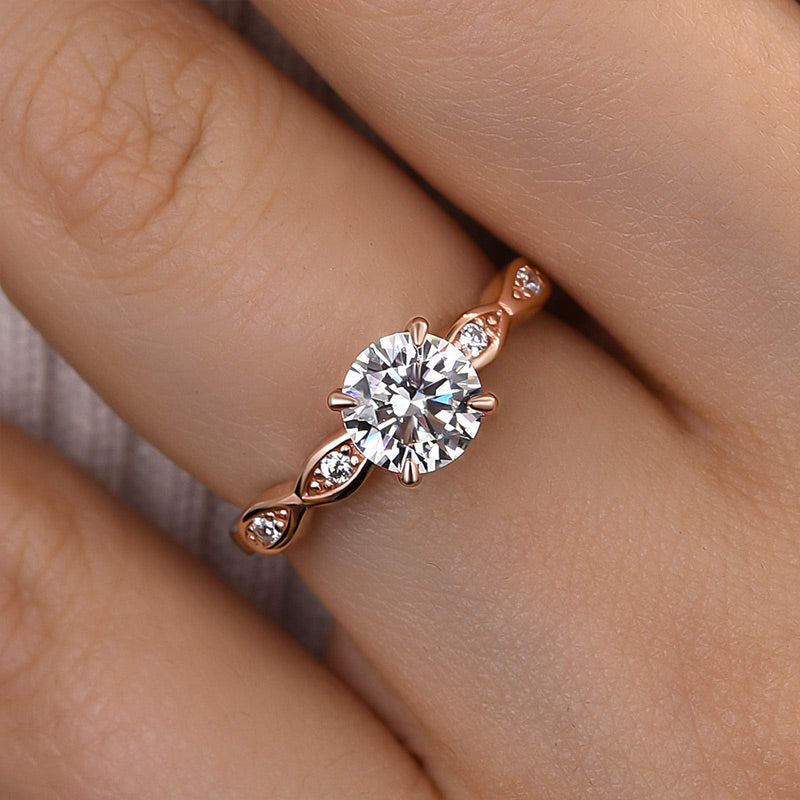 1.0 Carat Rose Gold Solitaire Promise Ring
