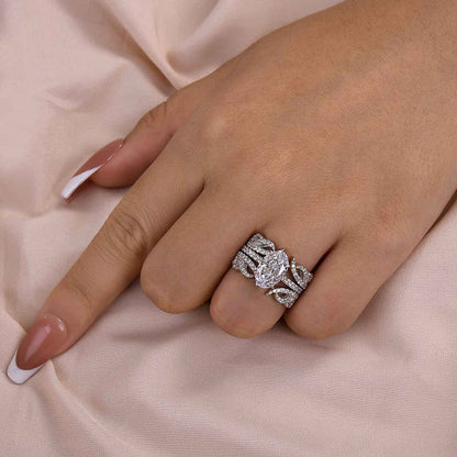 2.5Ct Oval Simulated Diamond Halo Ring 18K White Gold