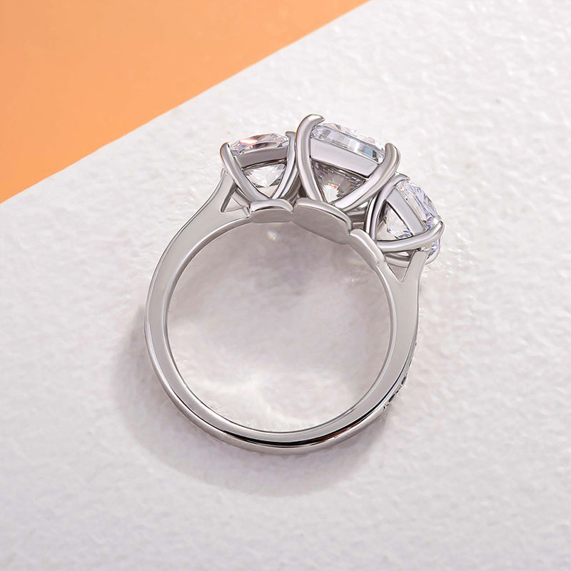 3.5Ct Cushion Cut Diamond Ring 925 Silver White Gold
