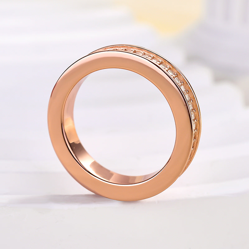 1Ct Round Cut Simulated Diamond Bracelet 925 Silver Rose Gold