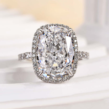 9 Carat Cushion Cut Diamond Statement Ring