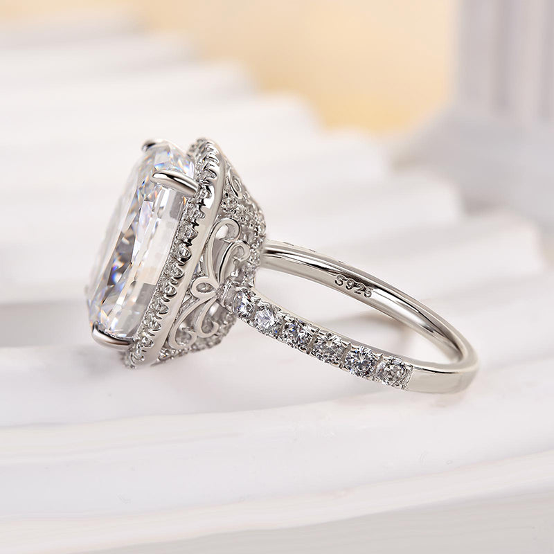 9 Carat Cushion Cut Diamond Statement Ring