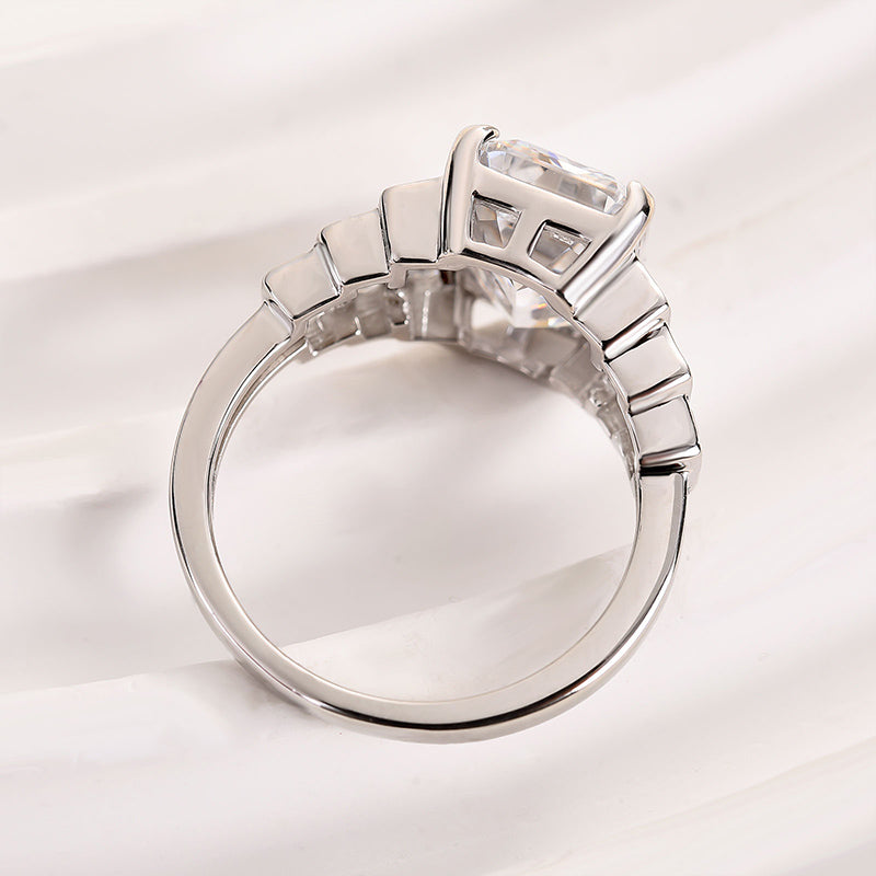 5 Carat Emerald Cut Diamond Statement Ring