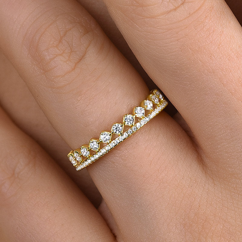 1.3Ct Round Cut Simulated Diamond Sterling Silver Ring