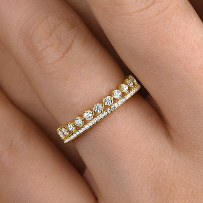 1.3Ct Round Cut Simulated Diamond Sterling Silver Ring