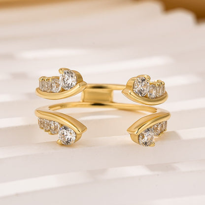 Vintage Vine Gold Wedding Band - 0.9Ct Diamond Insert Ring