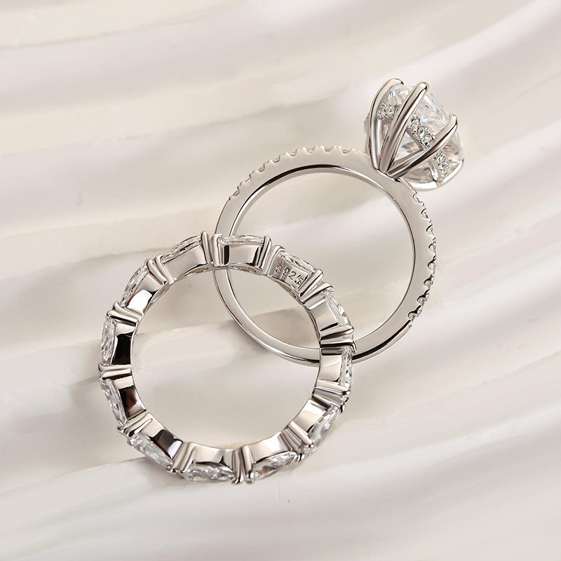 5Ct Pear Diamond Ring with 3Ct Pear Accents
