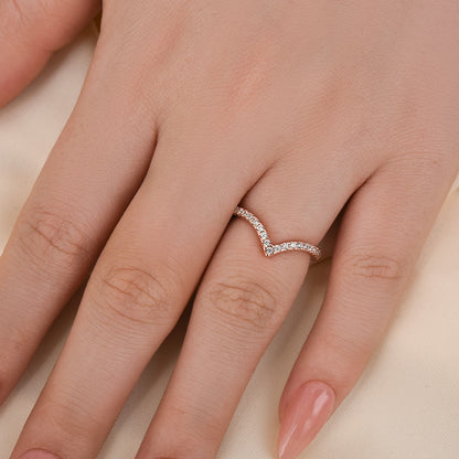 0.5Ct Round Simulated Diamond Tri-Color Gold Ring