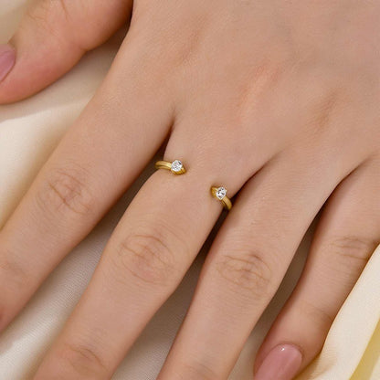 0.1Ct Simulated Diamond Band - Yellow/White Gold Plated 925 Silver