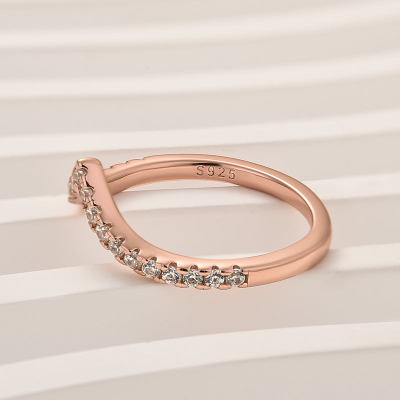 0.5Ct Round Simulated Diamond Tri-Color Gold Ring