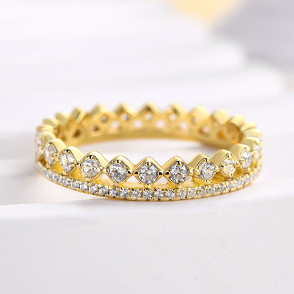 1.3Ct Round Cut Simulated Diamond Sterling Silver Ring