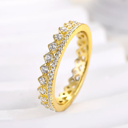 1.3Ct Round Cut Simulated Diamond Sterling Silver Ring