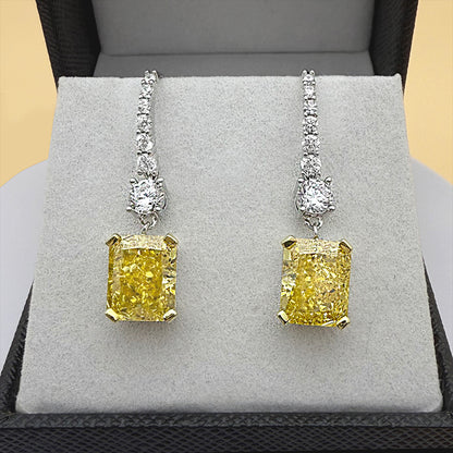 Sterling Silver Earrings with 4.0ct Zircon Item no.  EH007A03