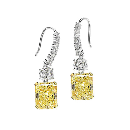 Sterling Silver Earrings with 4.0ct Zircon Item no.  EH007A03