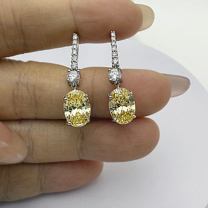 Sterling Silver Earrings with 3.0ct Zircon Item no.  EH008A03