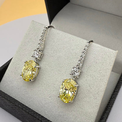 Sterling Silver Earrings with 3.0ct Zircon Item no.  EH008A03