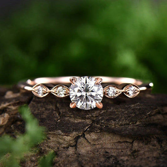 1.0 Carat Rose Gold Solitaire Promise Ring