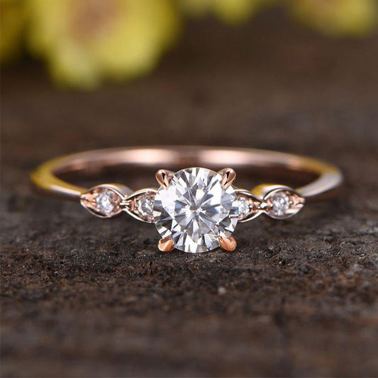 1.0 Carat Rose Gold Solitaire Promise Ring