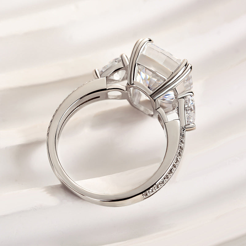 7Ct Cushion Cut Engagement Ring 925 Silver Three Gold Options