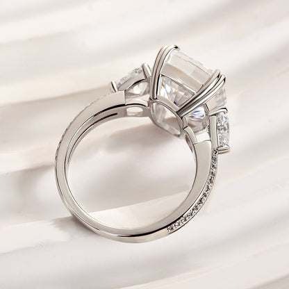7Ct Cushion Cut Engagement Ring 925 Silver Three Gold Options