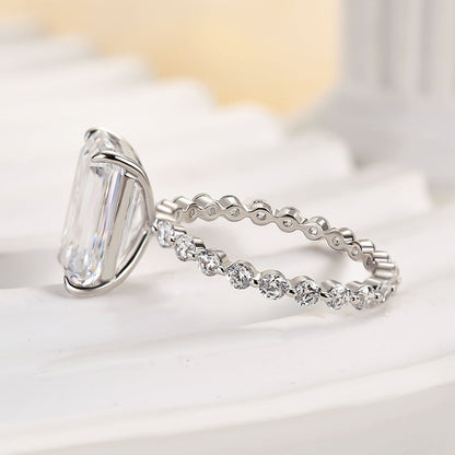 5.0 Carat Emerald Cut Diamond Travel Ring
