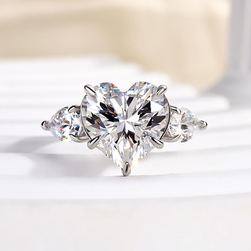 5.5 Carat Heart Cut Diamond Engagement Ring