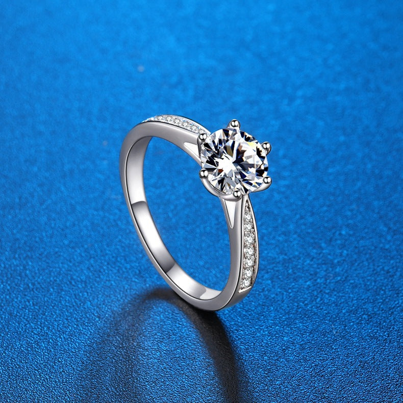 2.0CT Moissanite Solitaire Ring - Timeless Sterling Silver