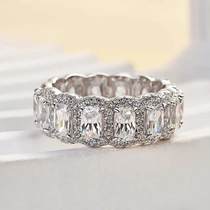 1.0Ct Sona Diamond Band, White or Gold Plated Sterling Silver