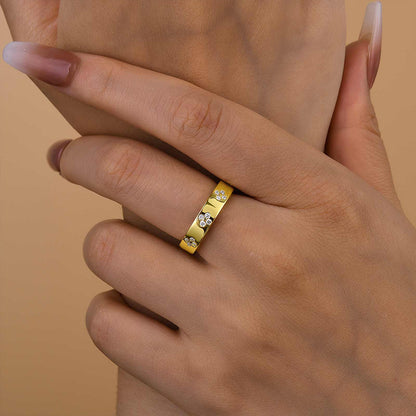 Eternal Love Wedding Band - Sterling Silver with Simulated Diamonds