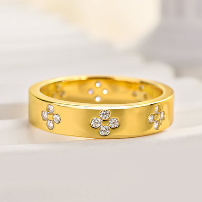 Eternal Love Wedding Band - Sterling Silver with Simulated Diamonds