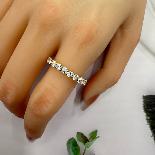 925 Sterling Silver  Promise Ring with 3mm Cubic Zirconia  For Women item no. GQ060