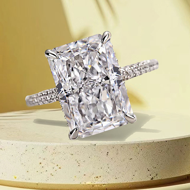 Special Offer for Engagement Ring with 9*13mm Zircon Item no. HT004A-Clearance Size 6.5